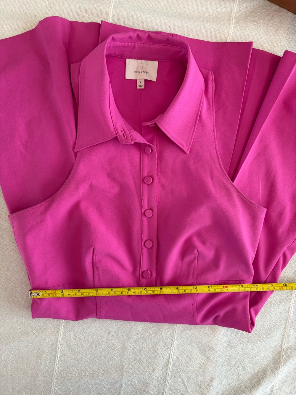 Cinq a Sept Cassette Pleated Collared Mini Dress Pink Lilac Size 2Listing Descri - Picture 11 of 15